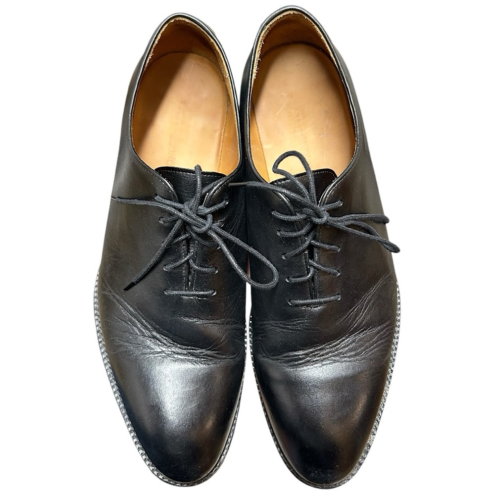Beckett Simonon Shoe Men Size 11 Black Leather Casual Dress Sleek Flat Smooth - Picture 6 of 10